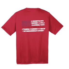 Pickleball Flag Horizontal (Customizable) | Men's Short Sleeve Athletic Shirt | 100% Polyester