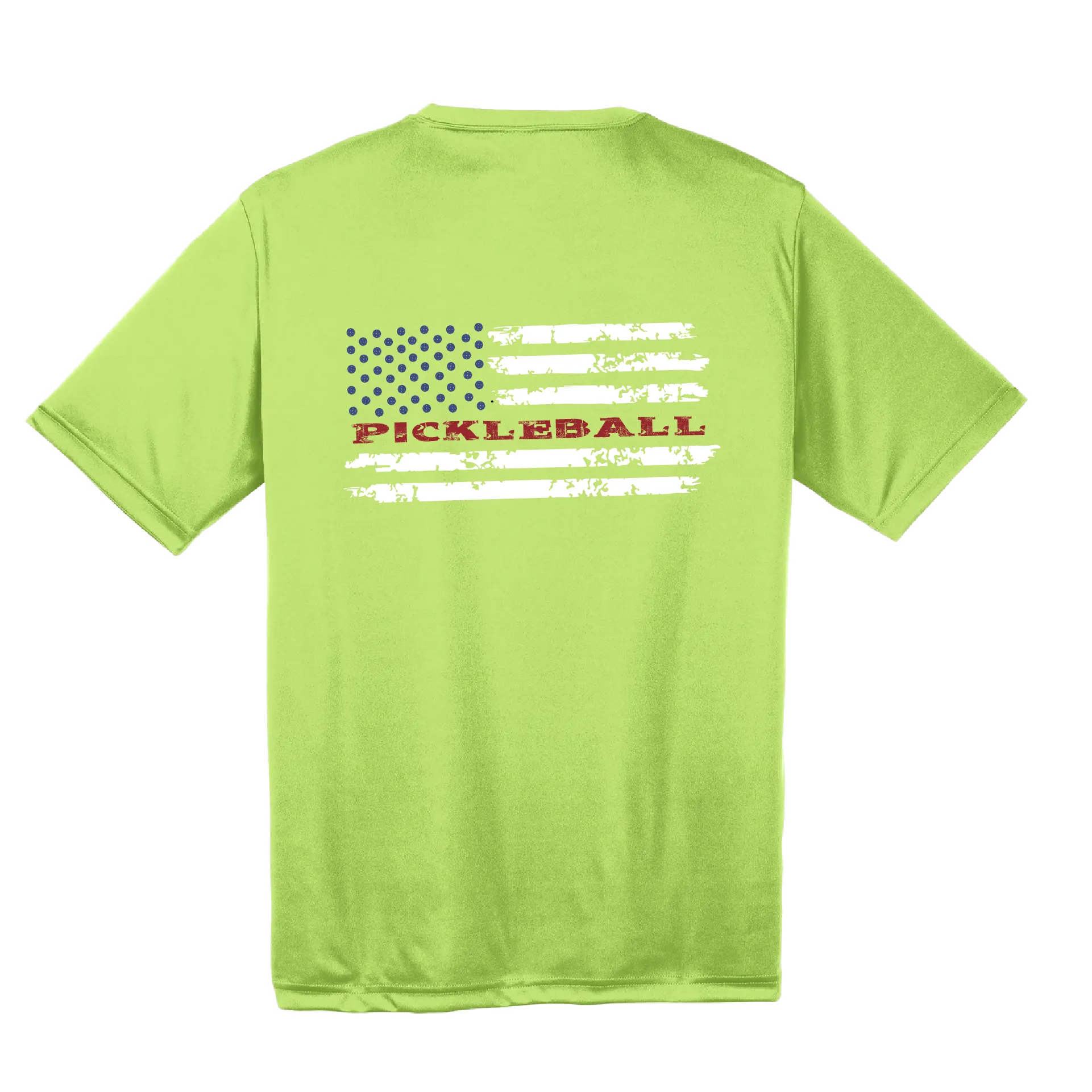 Pickleball Flag Horizontal (Customizable) | Men's Short Sleeve Athletic Shirt | 100% Polyester