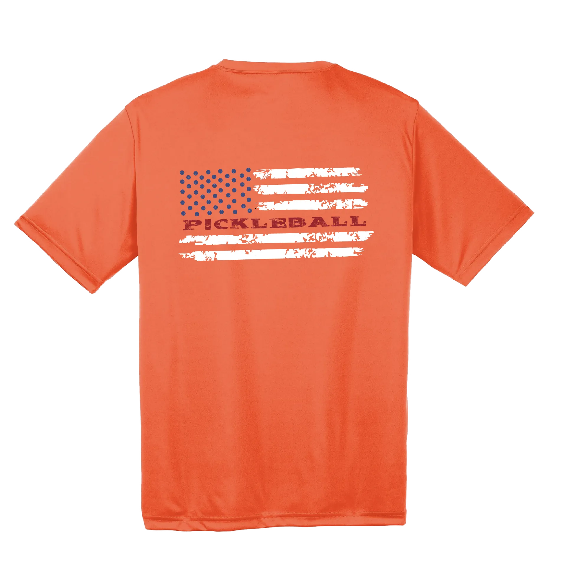 Pickleball Flag Horizontal (Customizable) | Men's Short Sleeve Athletic Shirt | 100% Polyester