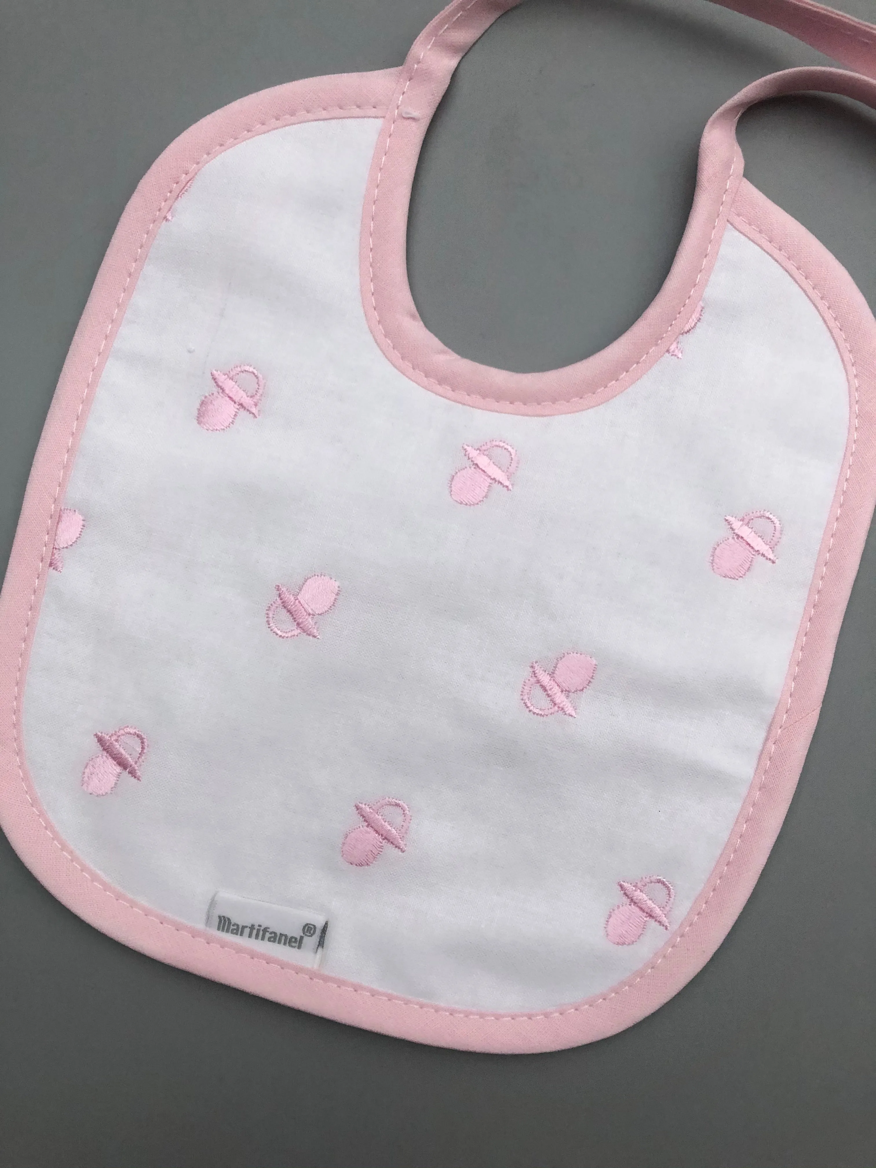 Pink Dummy Detail Bib - BAB21