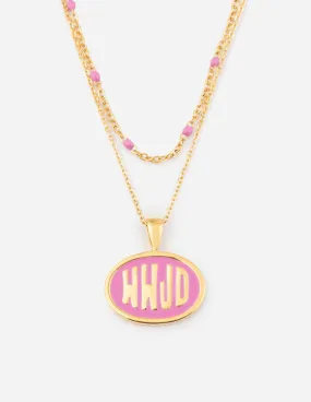 Pink WWJD Necklace Set