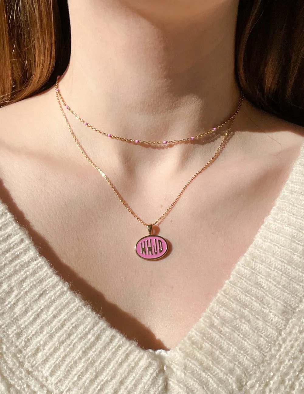 Pink WWJD Necklace Set