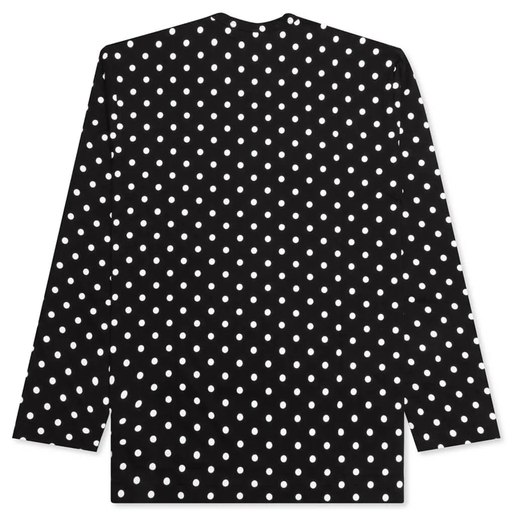 Polka Dot L/S T-Shirt - Black