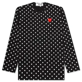 Polka Dot L/S T-Shirt - Black