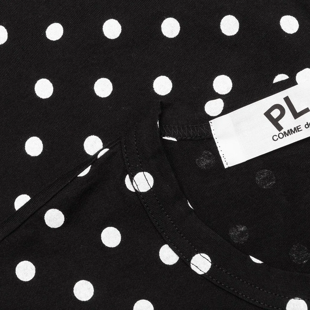 Polka Dot L/S T-Shirt - Black