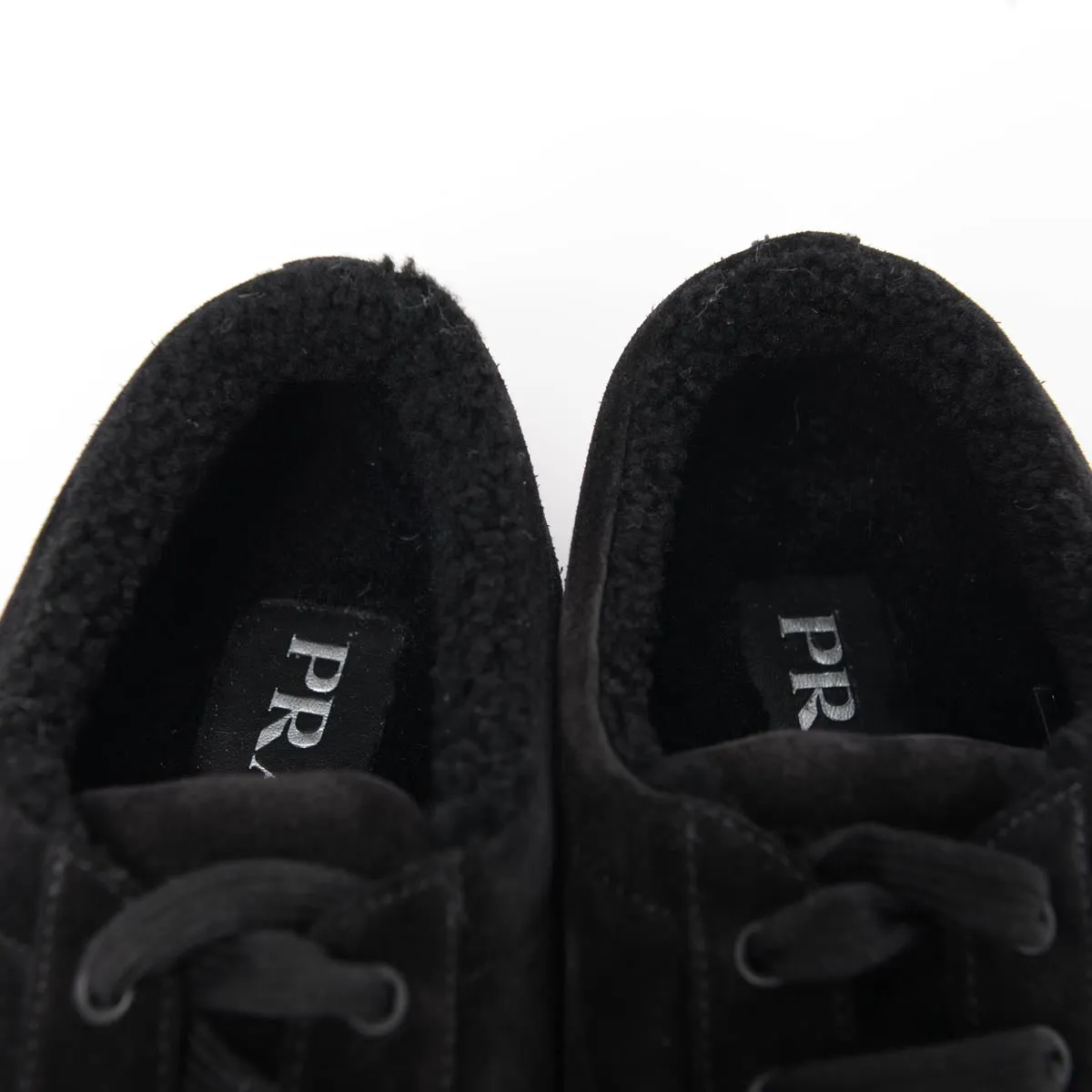 Prada Black Suede Low Top Sneakers 8