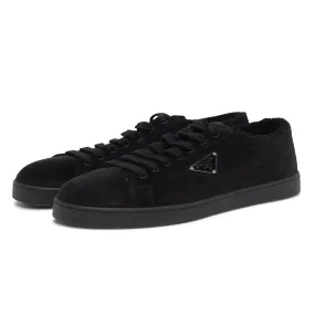 Prada Black Suede Low Top Sneakers 8