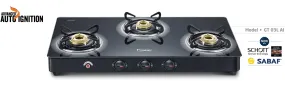 Prestige Royale Plus Schott Glass 3 Burner Gas Stove, Auto Ignition