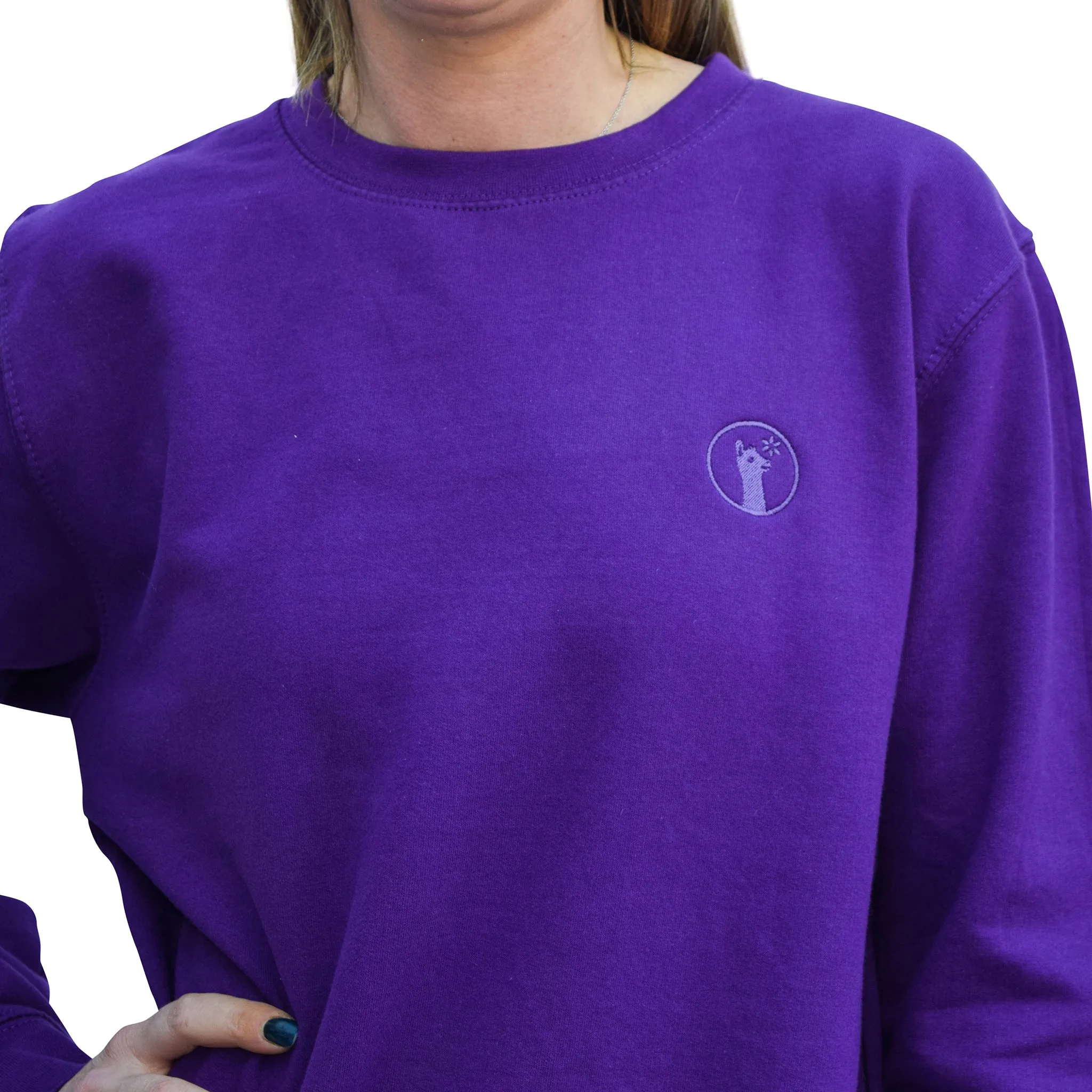 Purple Passion Llama Sweatshirt