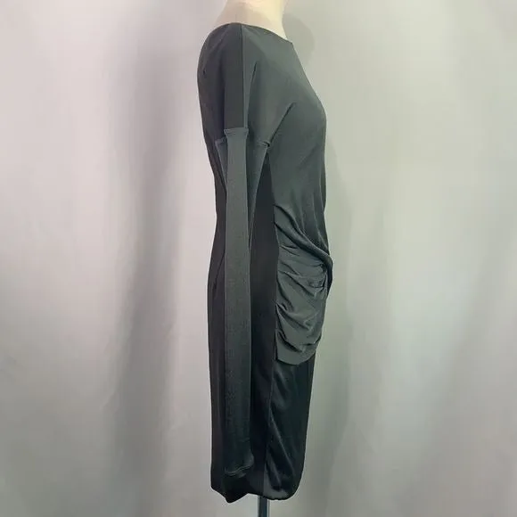 Rag andBone gray and black pleated waist dress