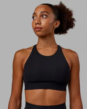 Resistance Ribbed Sports Bra - Black