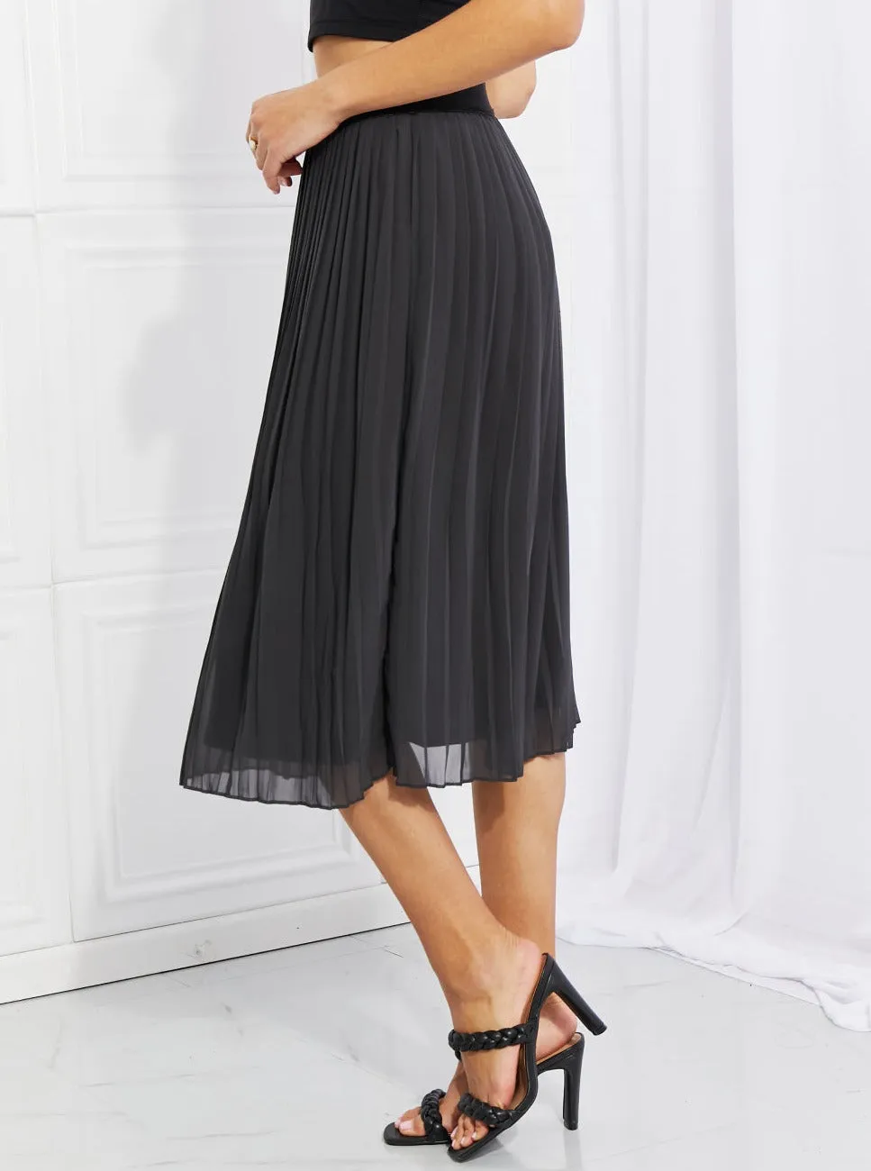 Romantic At Heart Pleated Chiffon Midi Skirt (Online Exclusive)