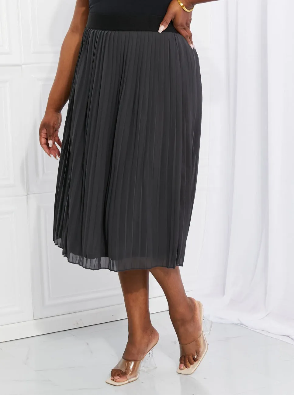 Romantic At Heart Pleated Chiffon Midi Skirt (Online Exclusive)