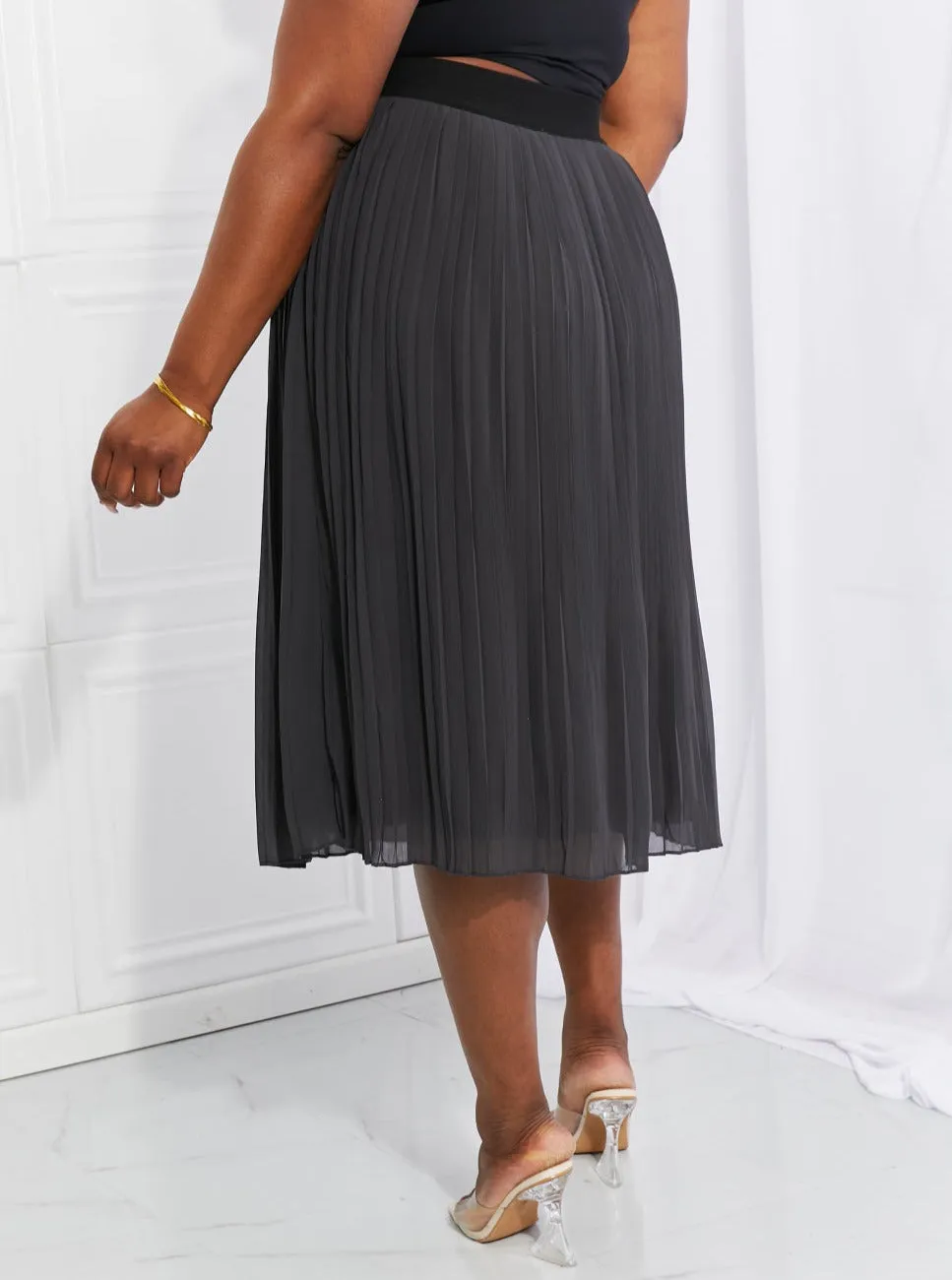 Romantic At Heart Pleated Chiffon Midi Skirt (Online Exclusive)