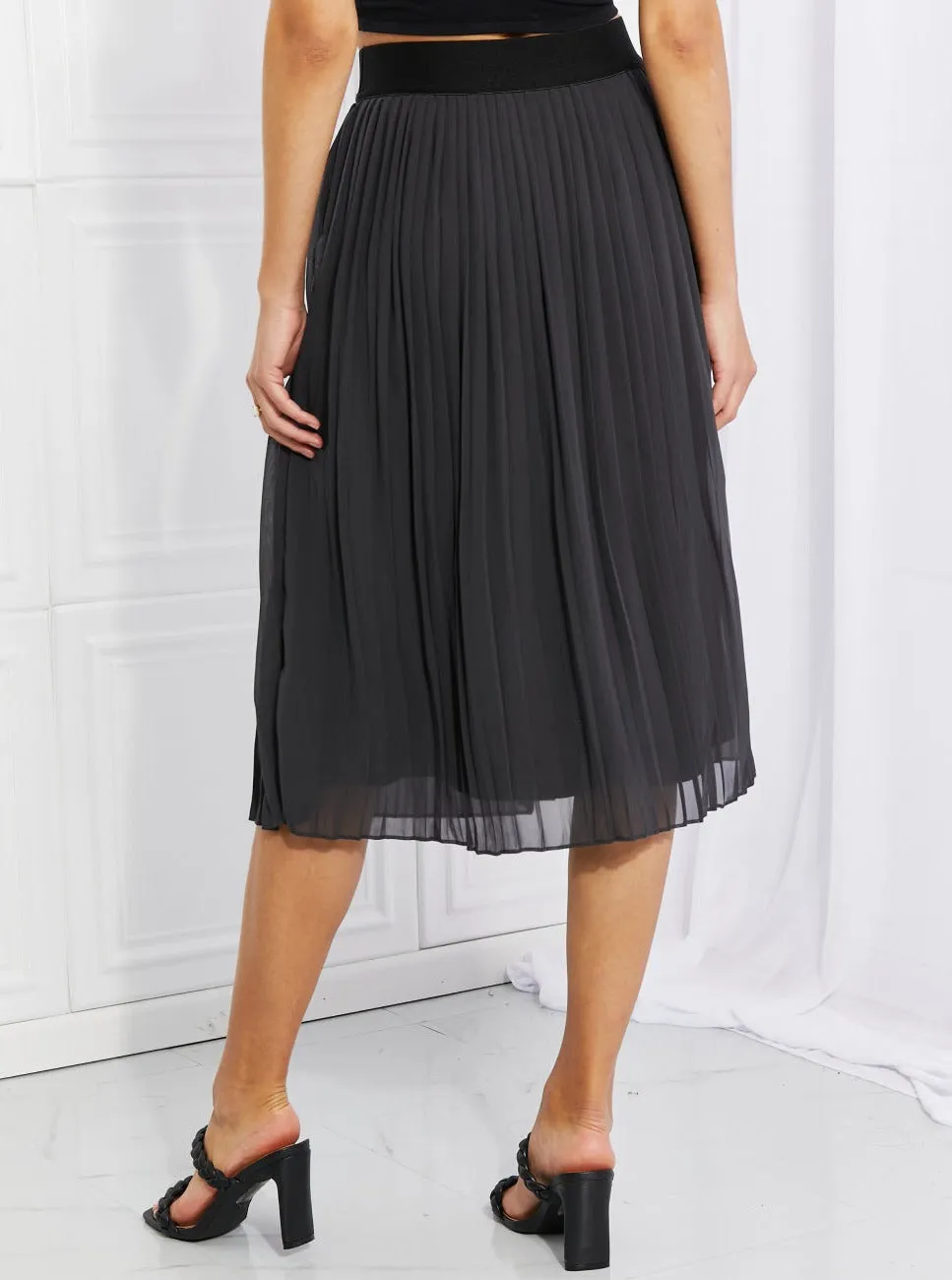 Romantic At Heart Pleated Chiffon Midi Skirt (Online Exclusive)