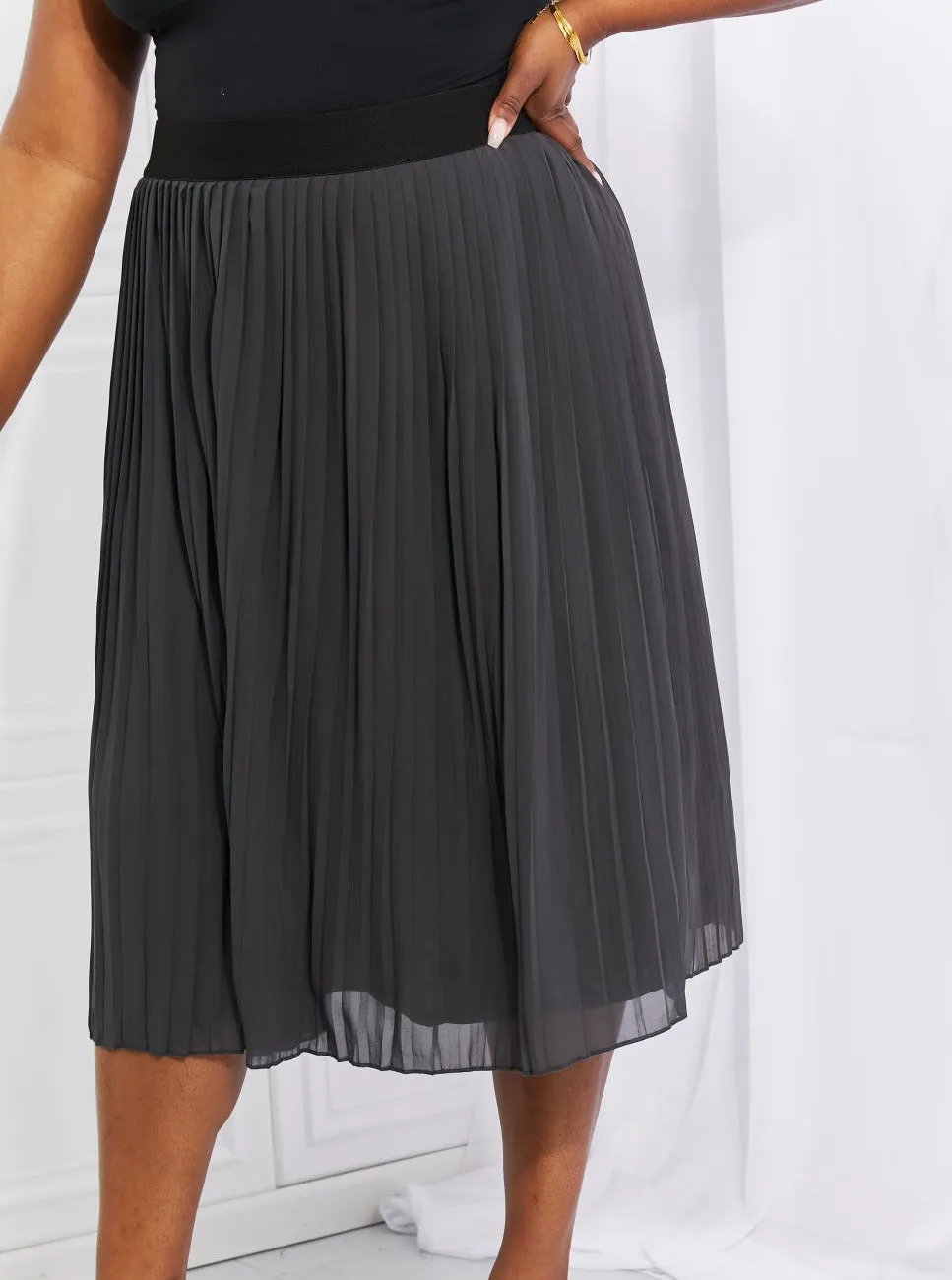 Romantic At Heart Pleated Chiffon Midi Skirt (Online Exclusive)