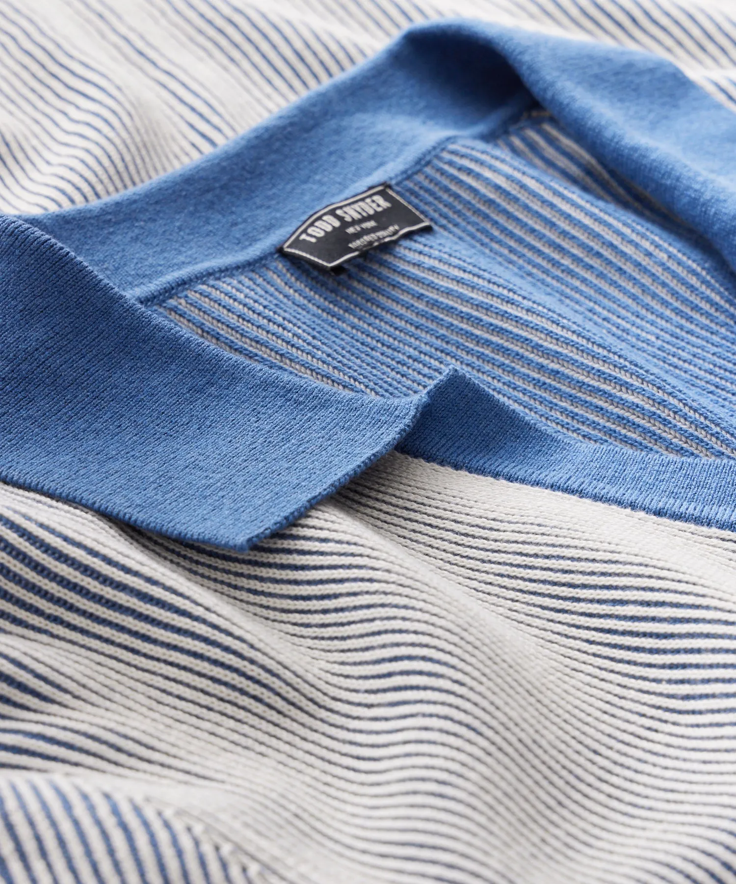 Seaside Stripe Montauk Polo in Rainstorm