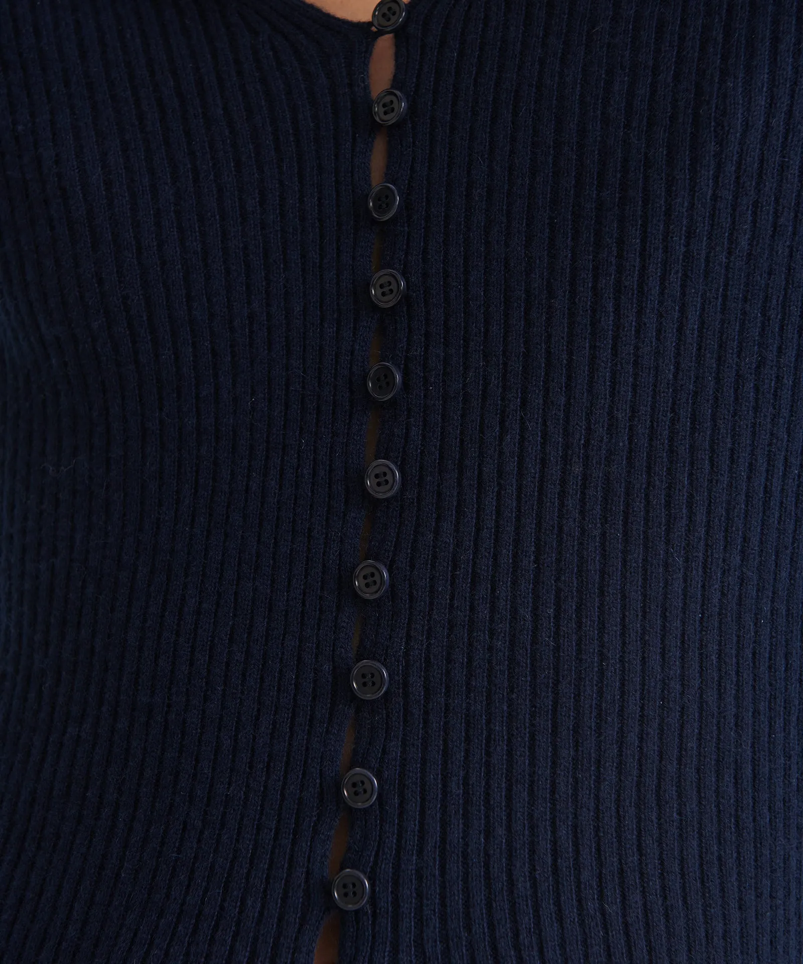 Signature Cashmere Button-Loop Cardigan