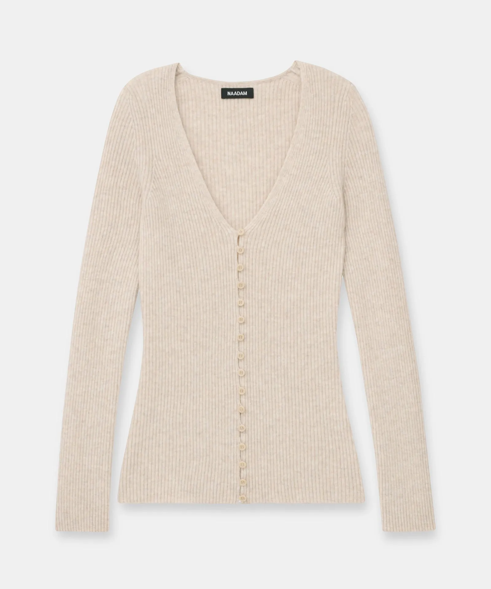 Signature Cashmere Button-Loop Cardigan