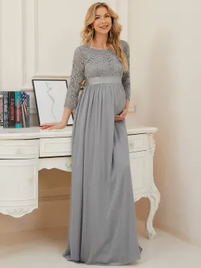 Simple and Elegant Wholesale Maternity Dress with A-line silhouette FS