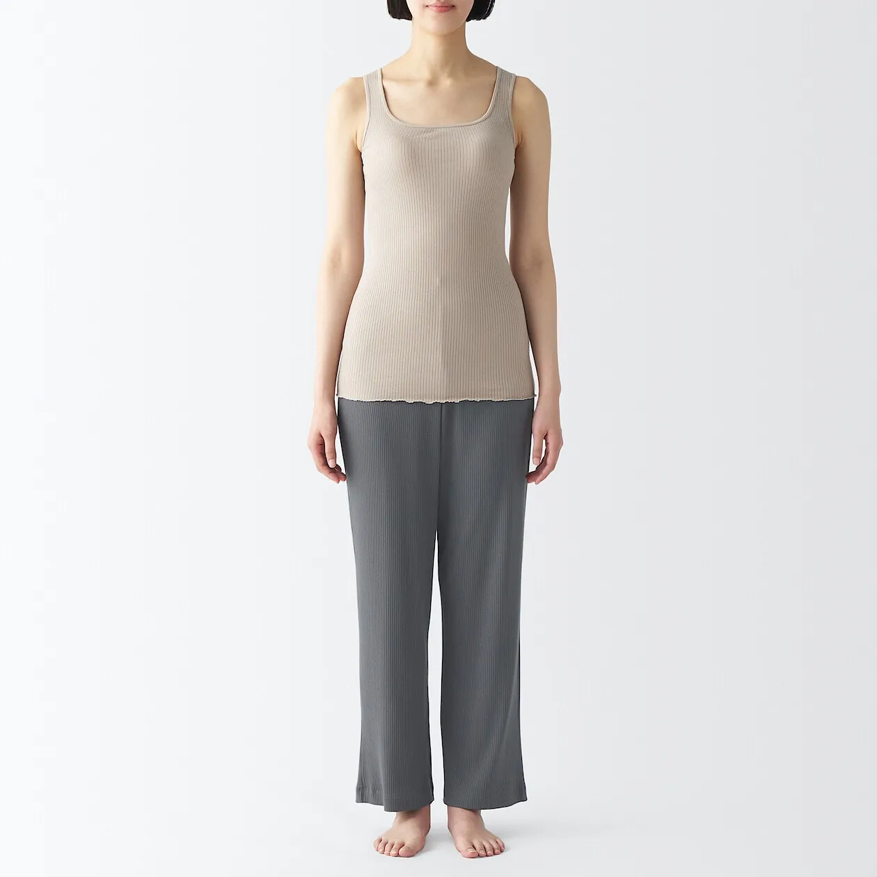 Smooth Ribbed Loungewear Pants