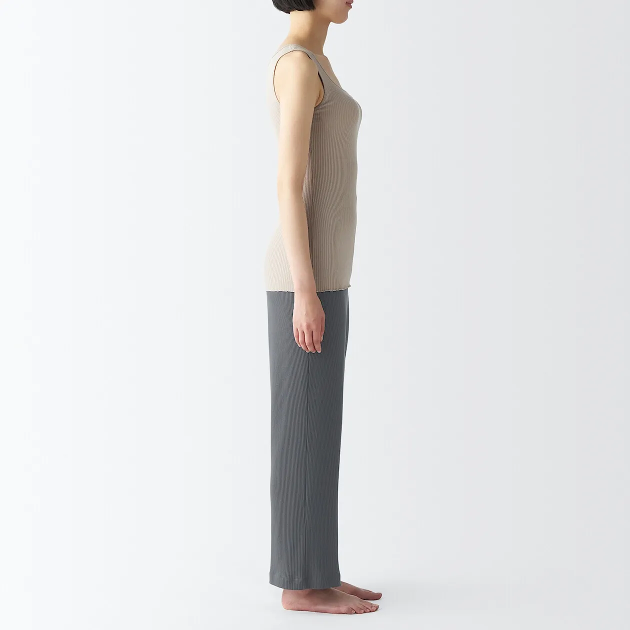 Smooth Ribbed Loungewear Pants