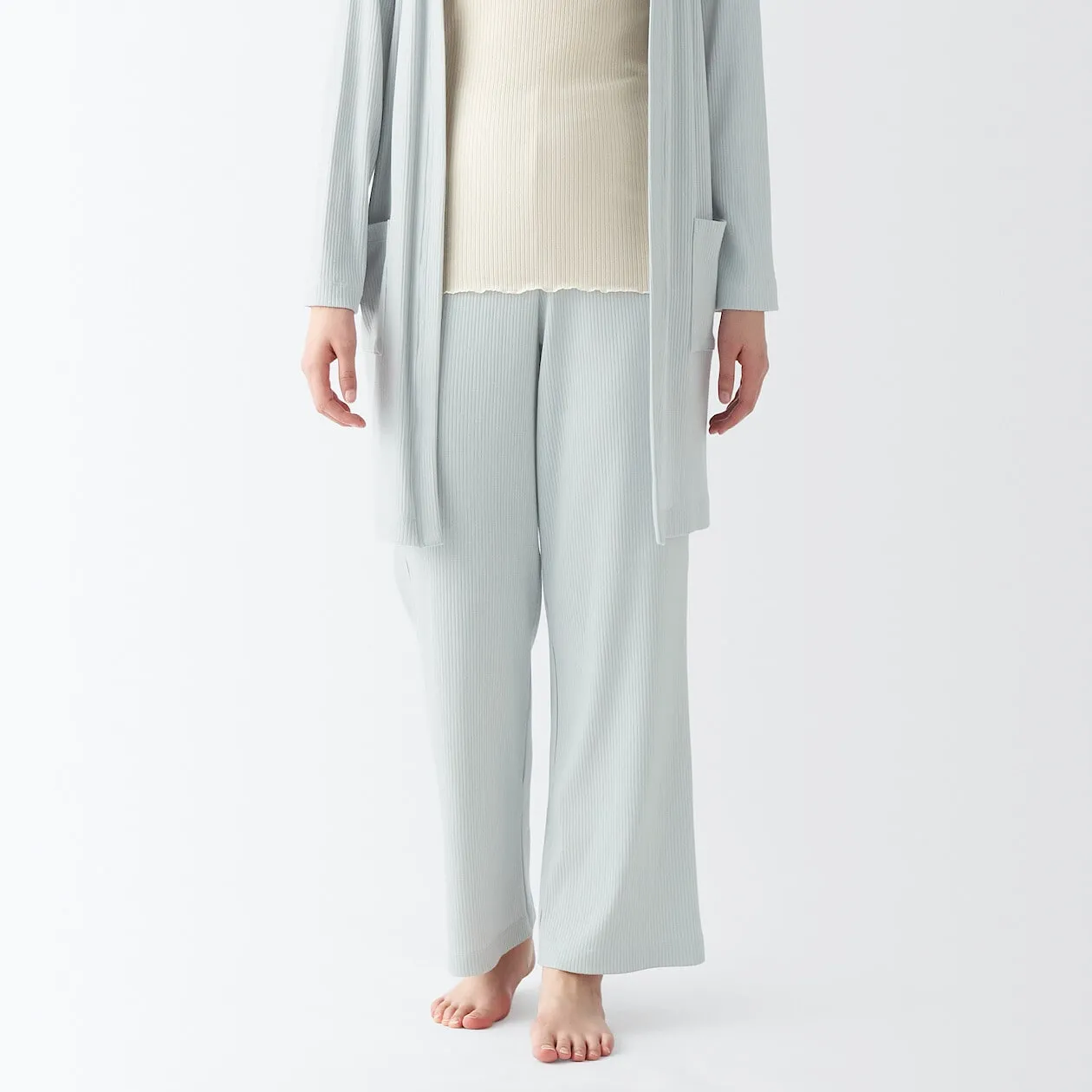 Smooth Ribbed Loungewear Pants