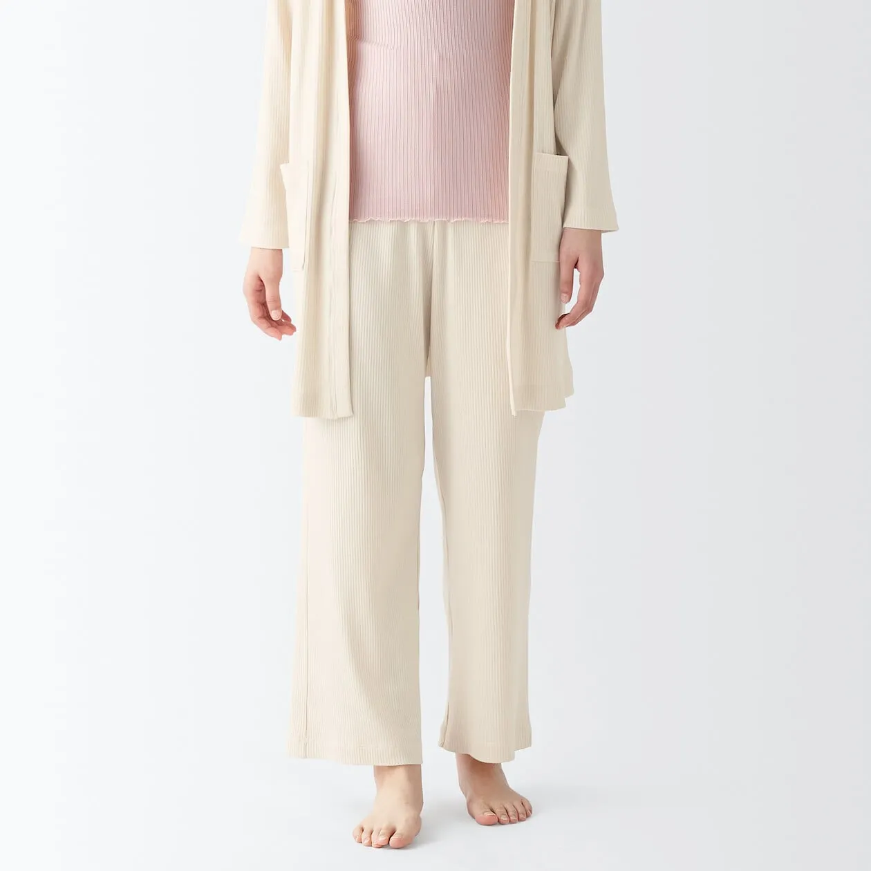 Smooth Ribbed Loungewear Pants