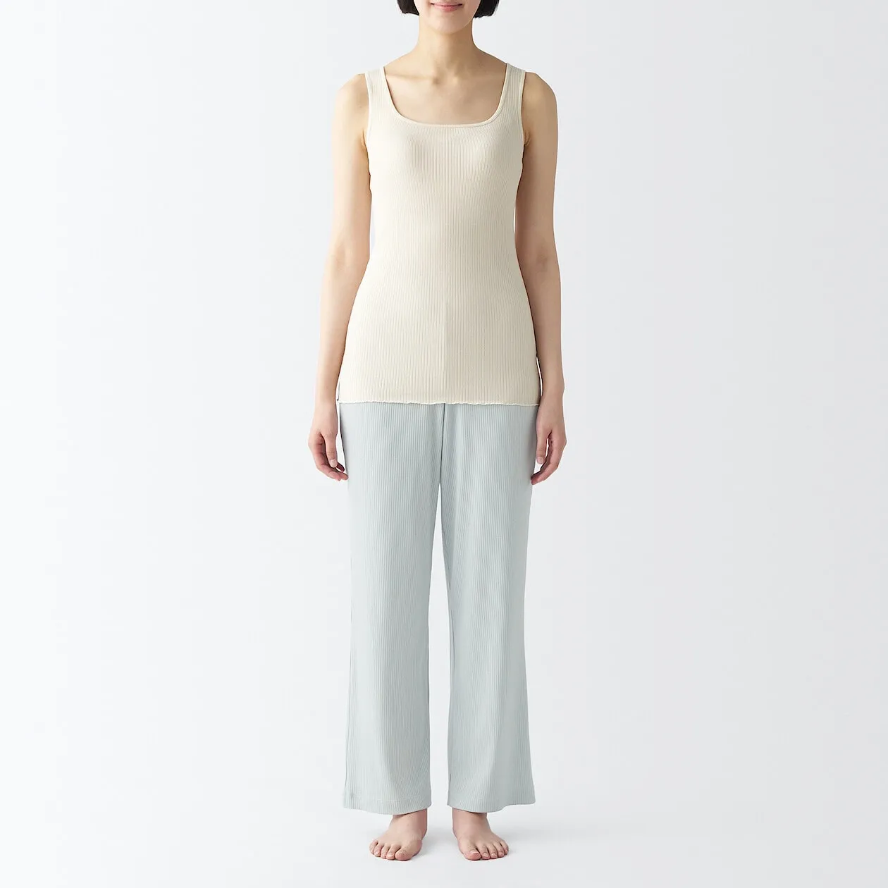 Smooth Ribbed Loungewear Pants