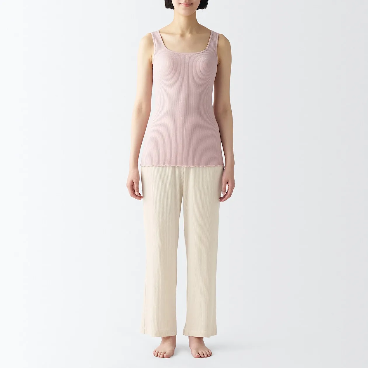 Smooth Ribbed Loungewear Pants