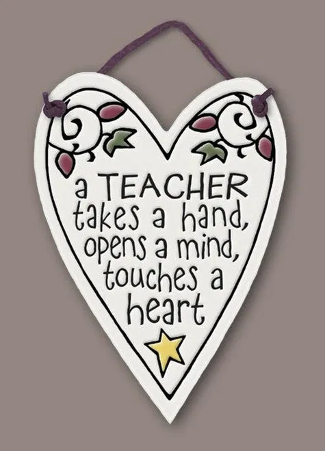 Teacher Takes Hand Plaque