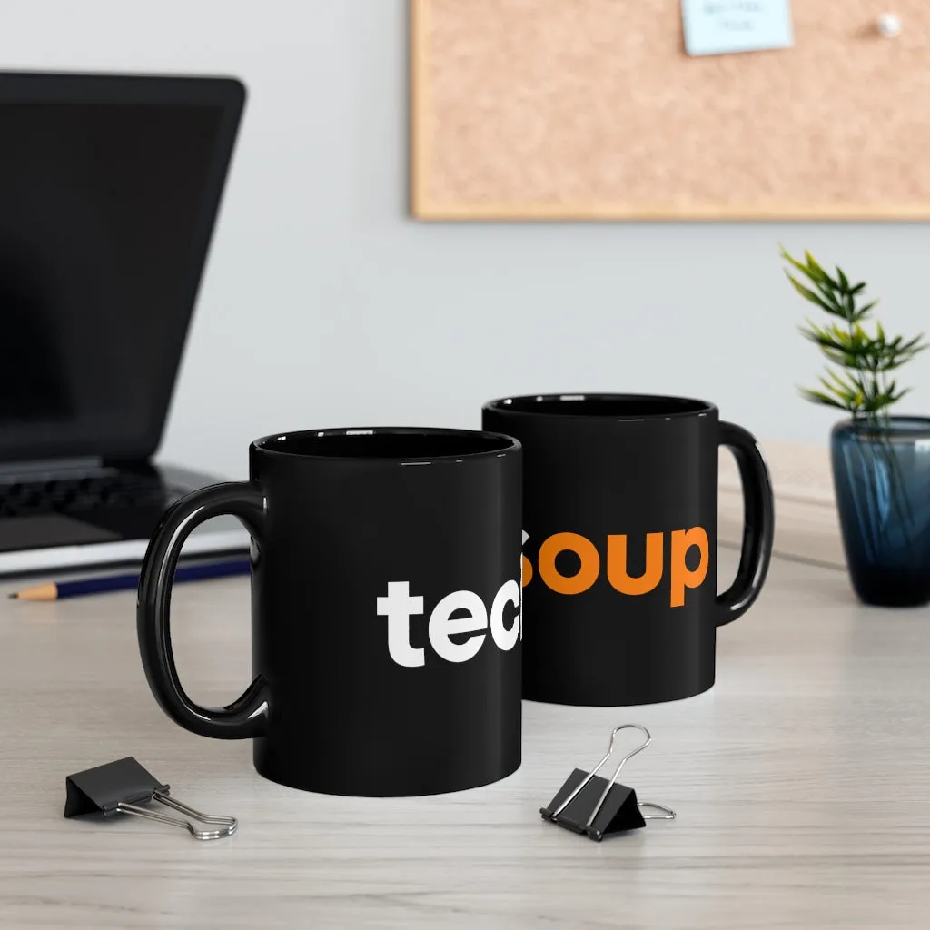 TechSoup Black Mug 11oz