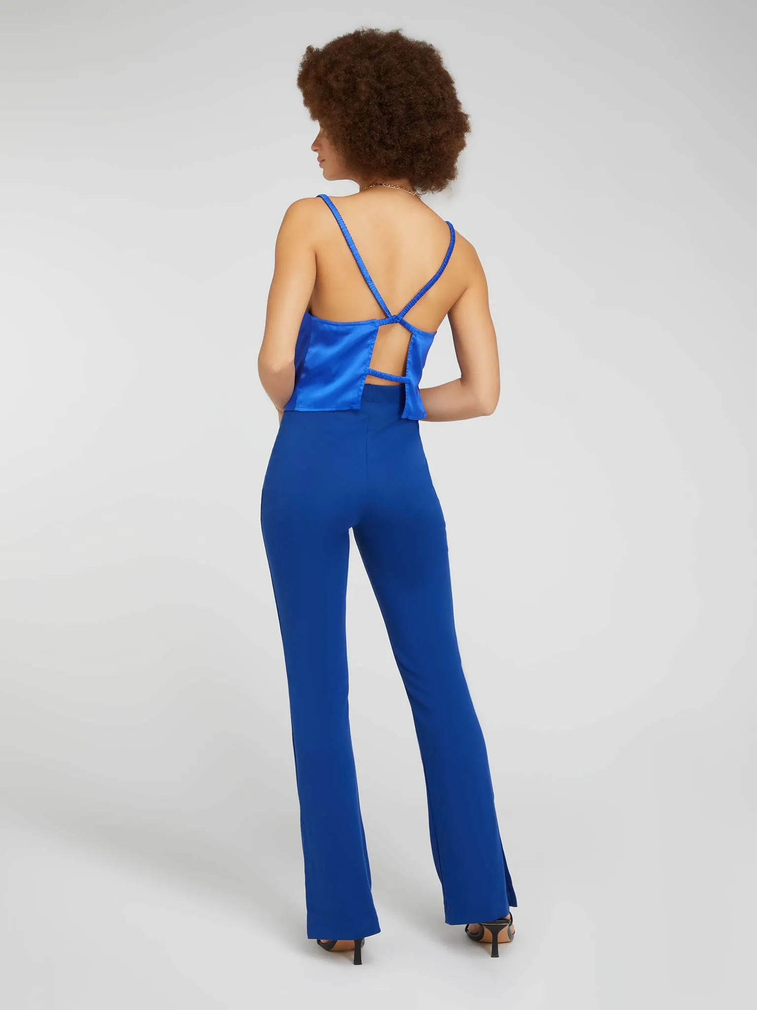 Thallo Flare Trousers in Blue