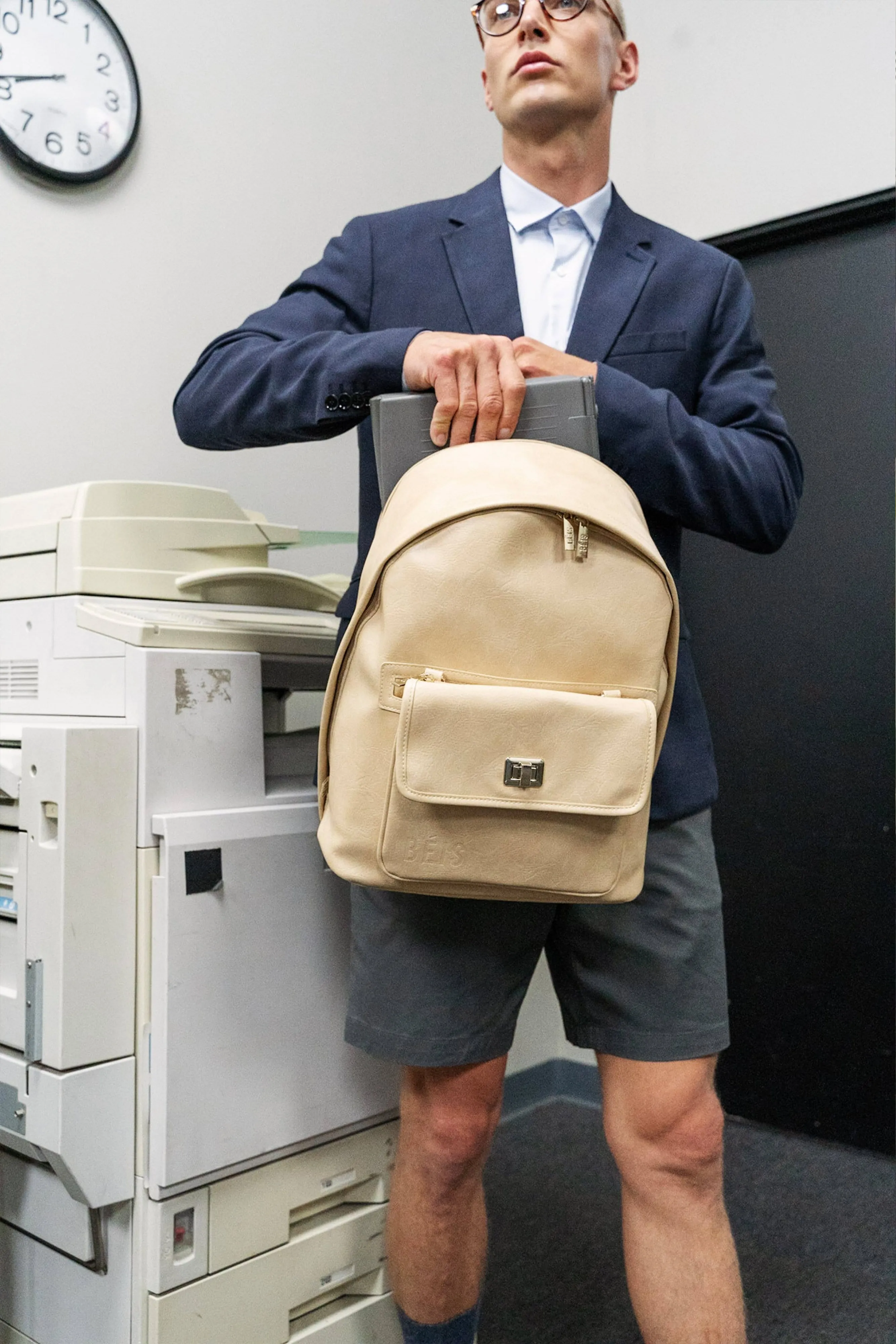 The 2-In-1 Backpack in Beige