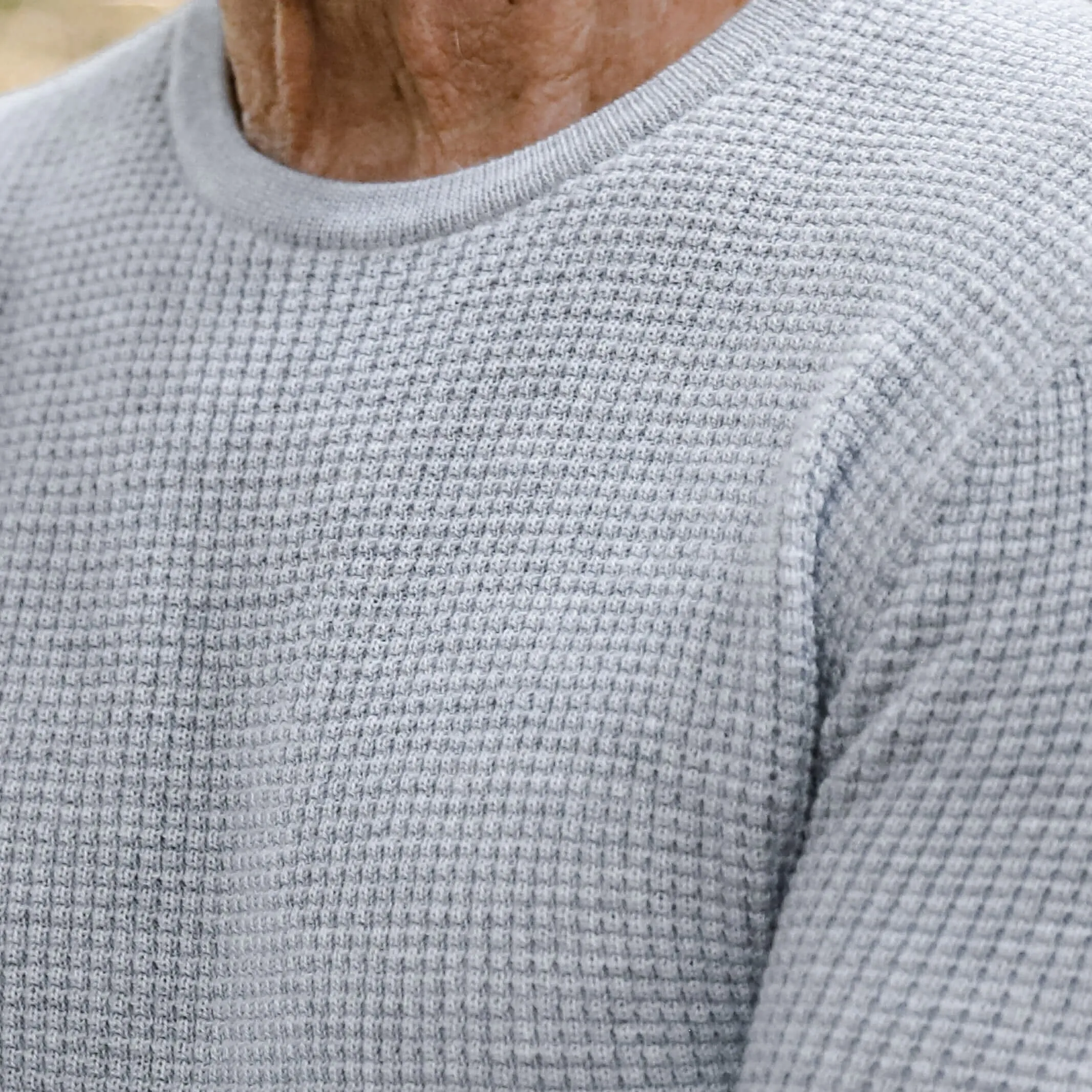 The Light Grey Heather Walden Thermal Crew Sweater