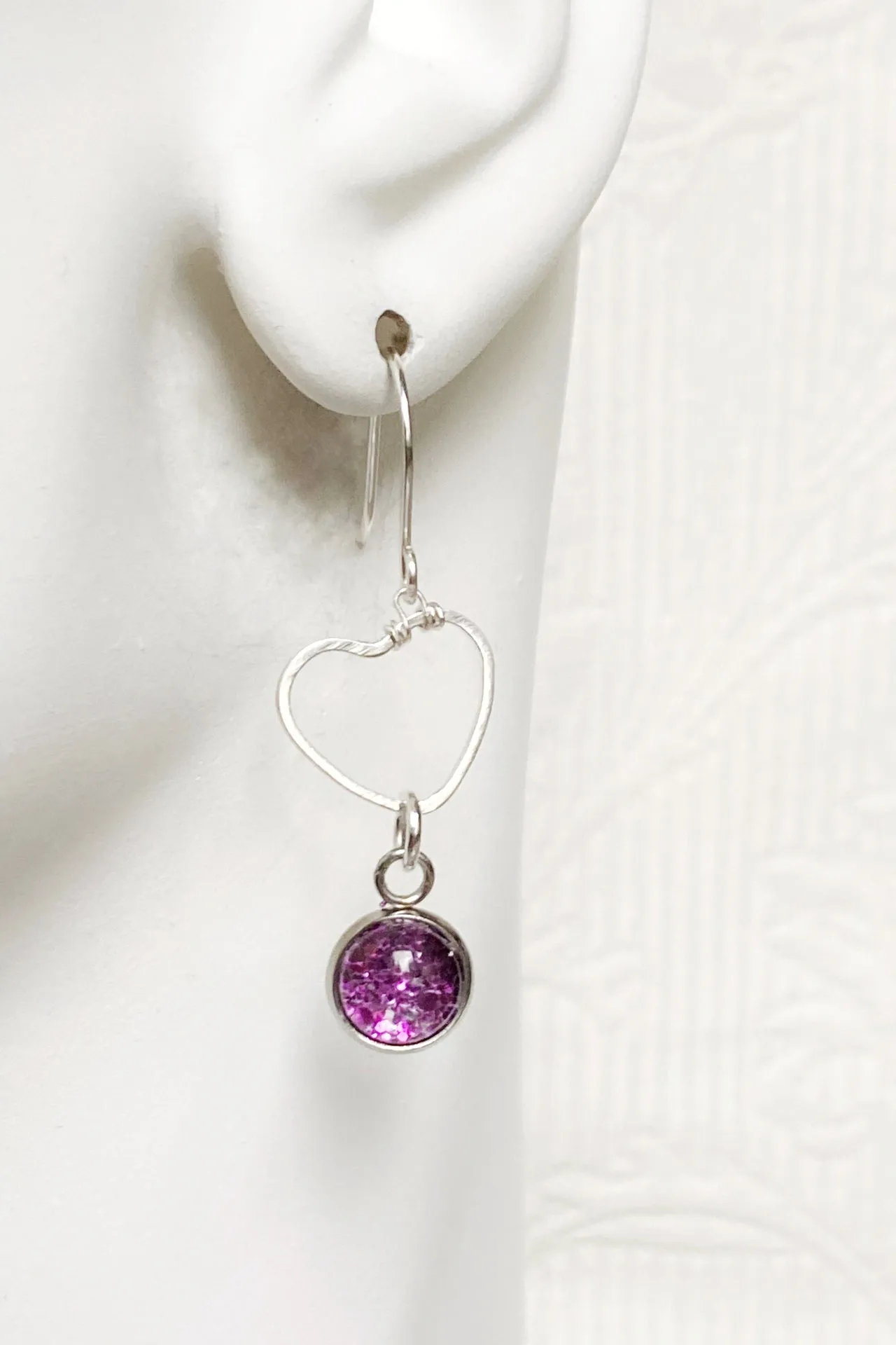 The Love Earrings. Sterling silver hooks - Glitter4Good