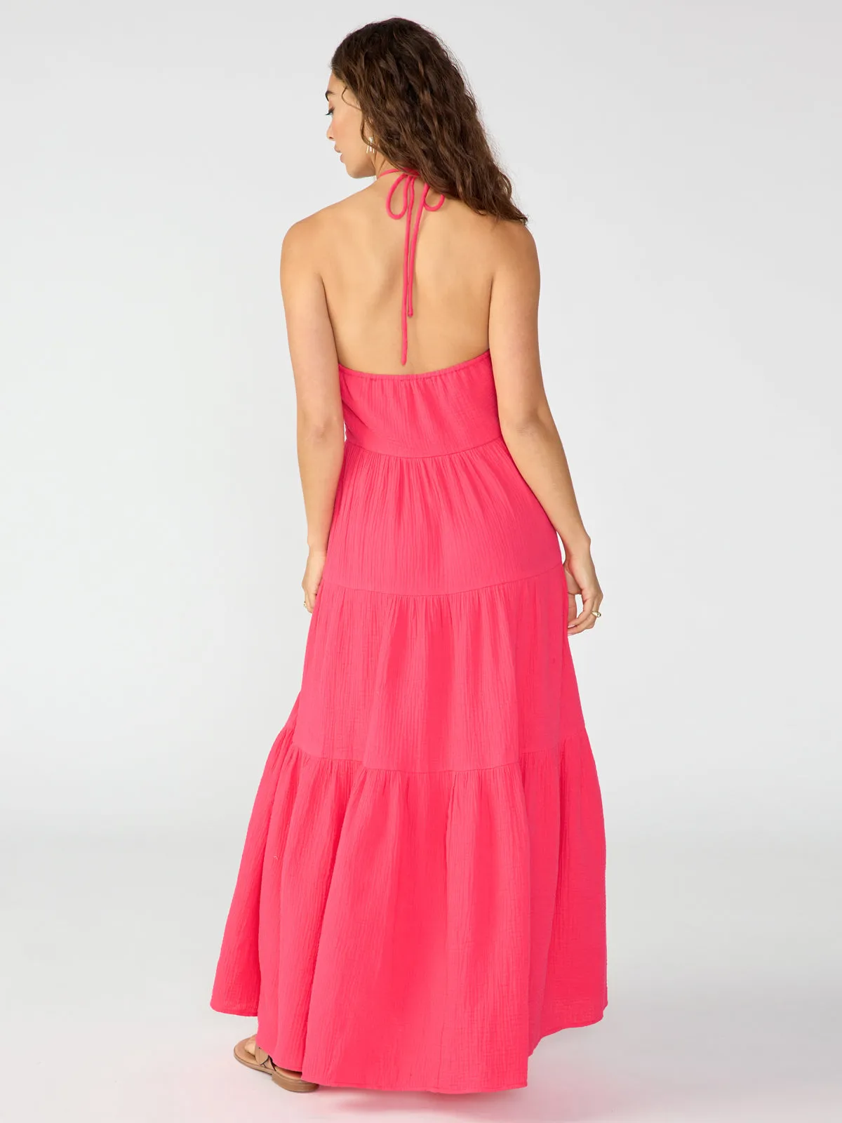 Tiered Halter Neck Dress