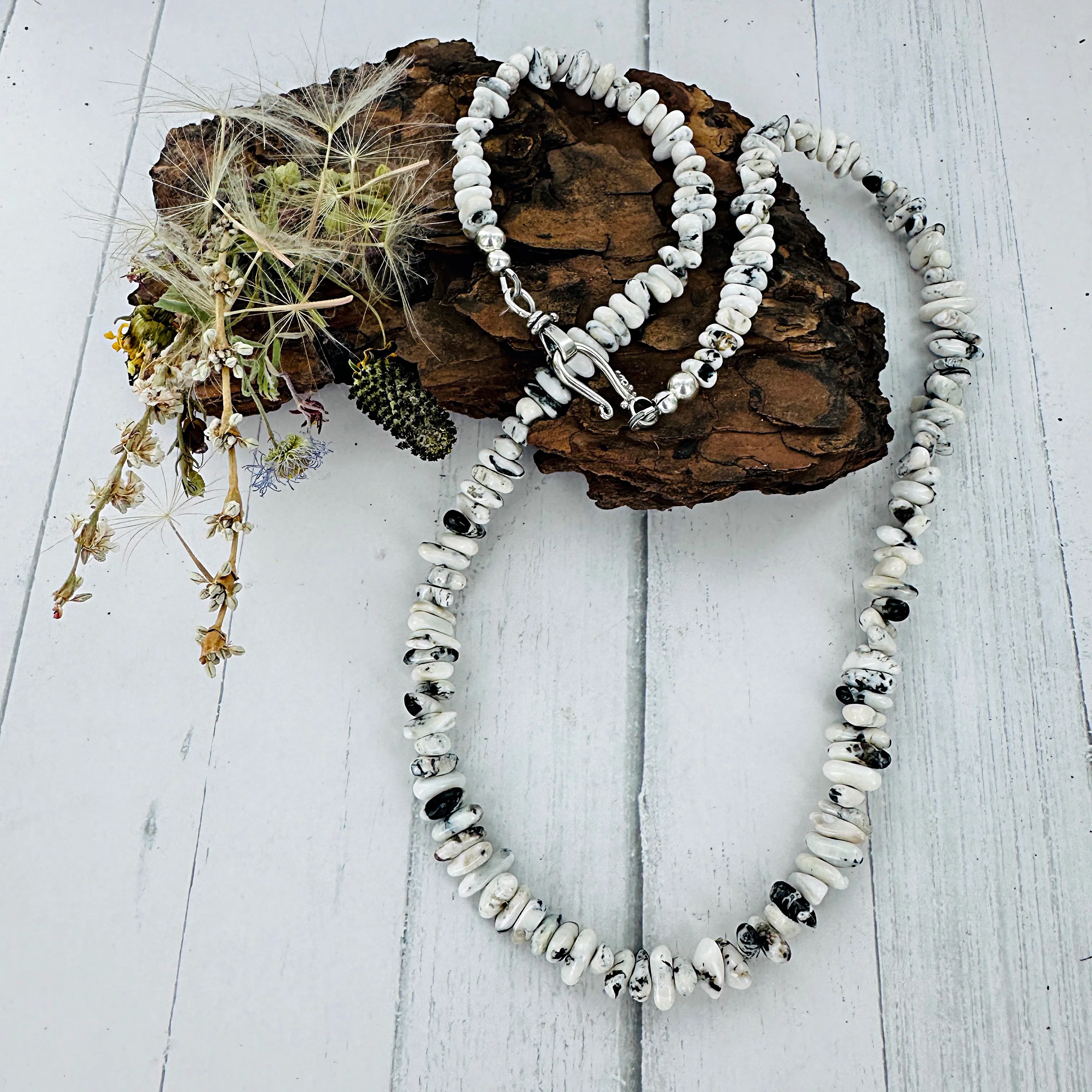 White Buffalo Nugget Necklace