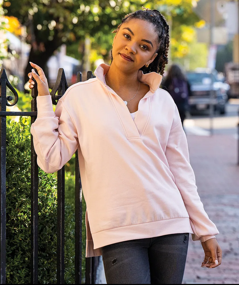 Women's Coastal Sweatshirt Pink