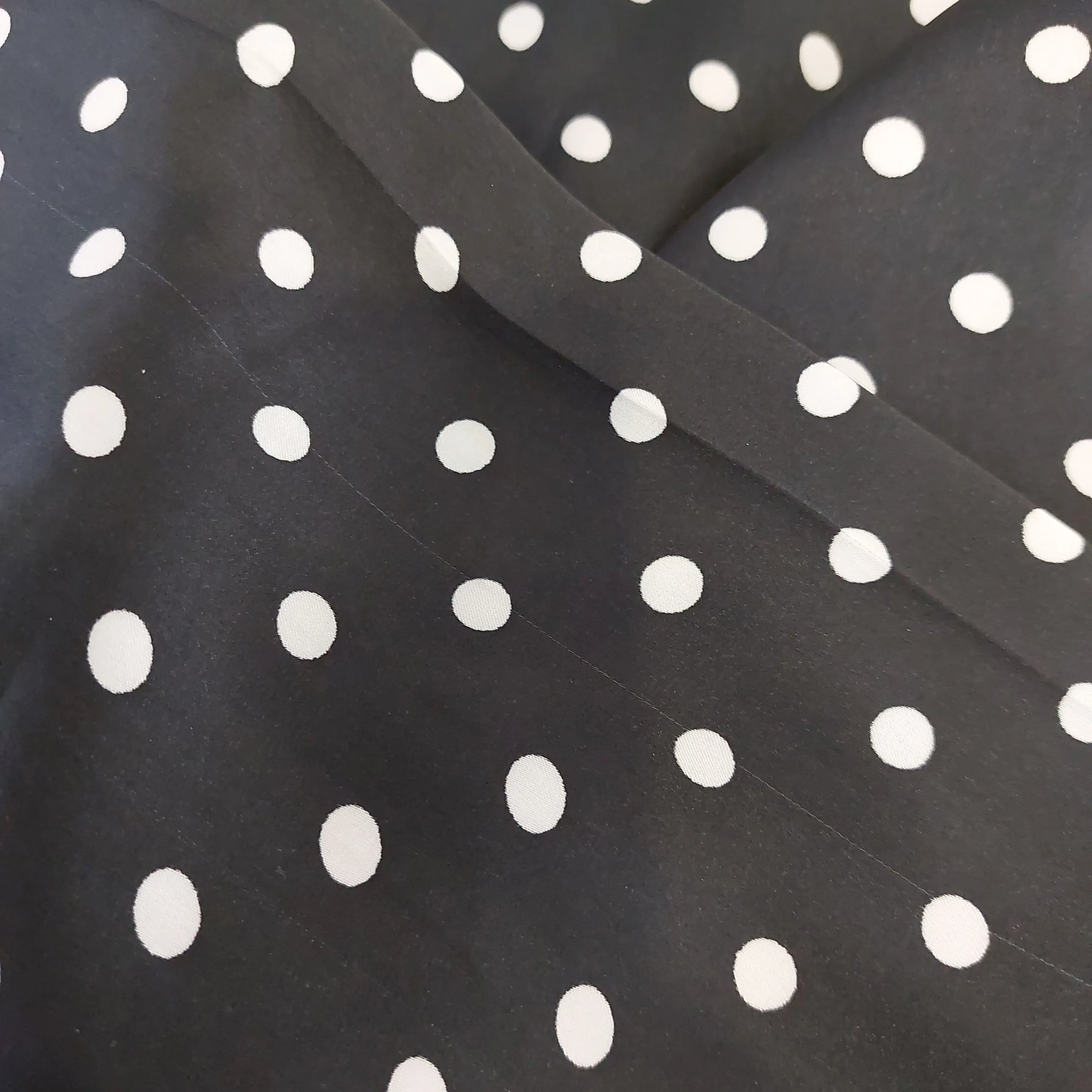 ZARA Black & White Polka Dot Pleated Blouse | Pre loved |